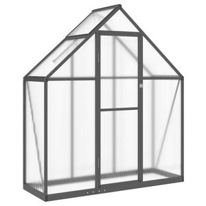 vidaXL Sklen&iacute;k s podkladov&yacute;m r&aacute;mem antracitov&yacute; 169x58x195 cm hlin&iacute;k