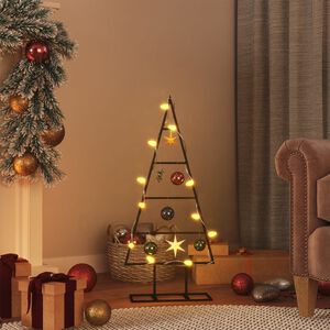 vidaXL Kovov&yacute; v&aacute;nočn&iacute; stromeček pro dekorace čern&yacute; 60 cm