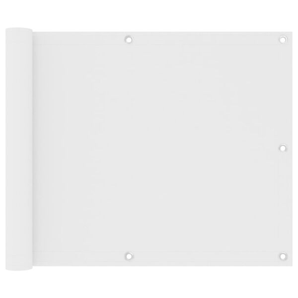 vidaXL Balkónová zástěna bílá 75 x 600 cm oxfordská látka