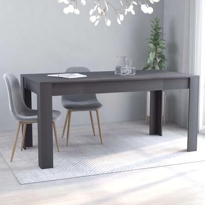 vidaXL Jídelní stůl šedý 160 x 80 x 76 cm dřevotříska