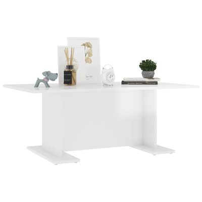 vidaXL Konferenční stolek bílý vysoký lesk 103,5x60x40 cm dřevotříska