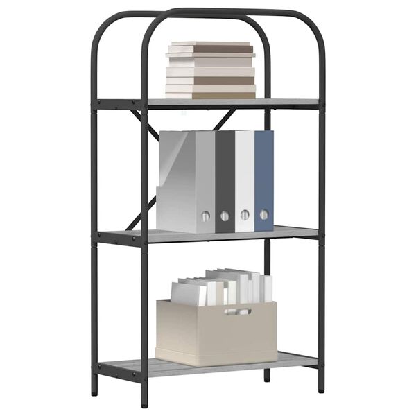 vidaXL Knihovna &Scaron;ed&aacute; Sonoma 60 x 30 x 109 cm Kompozitn&iacute; dřevo