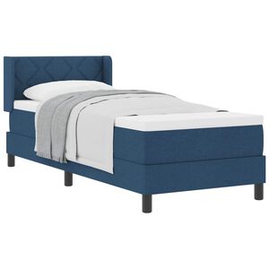 vidaXL Postel s boxspringem s čelo Modr&aacute; 200 x 80 cm textil
