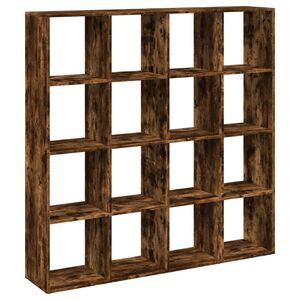 vidaXL Knihovna kouřov&yacute; dub 137,5 x 29 x 137,5 cm kompozitn&iacute; dřevo