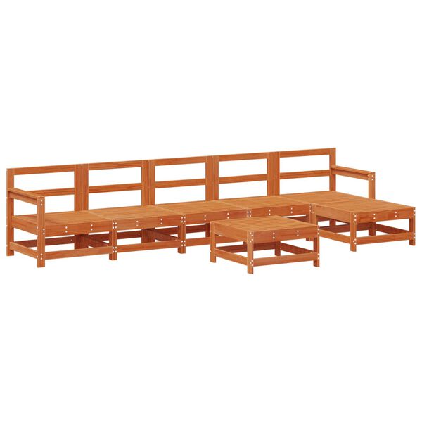 vidaXL Zahradn&iacute; lounge set 7 pcs Voskově Hněd&aacute; Masivn&iacute; borovice