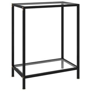 vidaXL Konzolov&yacute; stolek transparentn&iacute; 60 x 35 x 75 cm tvrzen&eacute; sklo