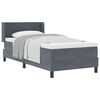 vidaXL Postel s boxspringem s čelo Tmavě &scaron;ed&aacute; 190 x 90 cm samet
