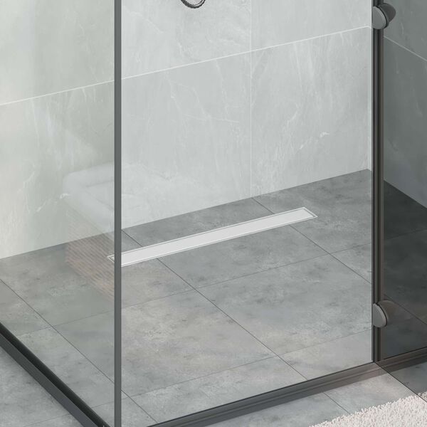 vidaXL Sprchov&yacute; odtok 2 v 1 s 360&deg; sifonem Stř&iacute;brn&aacute; 60 cm