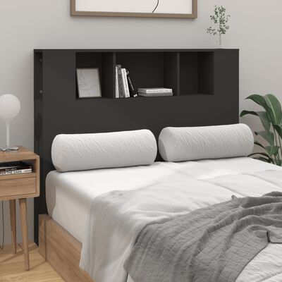 vidaXL Čelo postele s úložným prostorem černé 120 x 18,5 x 102,5 cm