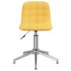 vidaXL Otočn&eacute; j&iacute;deln&iacute; židle 2 ks žlut&eacute; textil