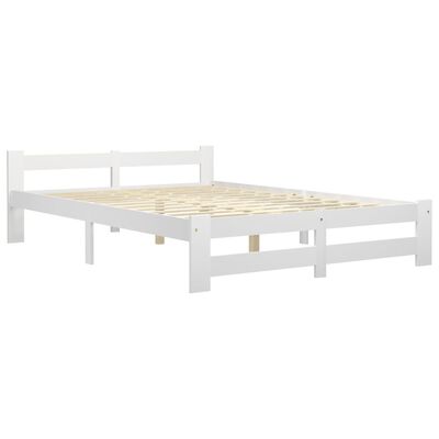 vidaXL Rám postele bílý masivní borové dřevo 180 x 200 cm