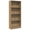 vidaXL Knihovna dub artisan 60 x 24 x 143 cm kompozitn&iacute; dřevo