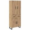 vidaXL Vysok&yacute; bufet 2 ks Artisanov&yacute; dub 69,5 x 34 x 180 cm