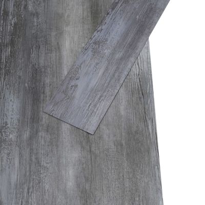 vidaXL Podlahová krytina PVC 4,46 m² 3 mm samolepicí lesklá šedá
