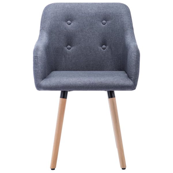 vidaXL J&iacute;deln&iacute; židle 2 ks tmavě &scaron;ed&eacute; textil