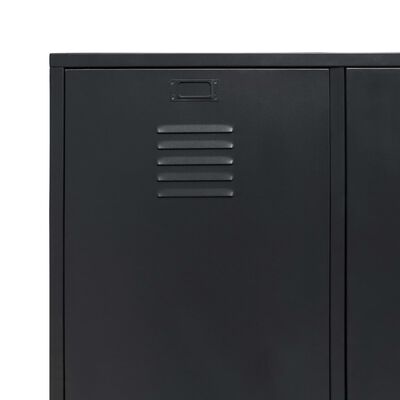 vidaXL Skříň kovová v industriálním stylu 90 x 40 x 180 cm černá