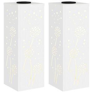 vidaXL Sol&aacute;rn&iacute; LED Cestovn&iacute; Světlo 2 ks Tepl&aacute; b&iacute;l&aacute; 18 x 18 x 50 cm