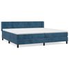 vidaXL Box spring postel s matrac&iacute; tmavě modr&aacute; 200x200 cm samet
