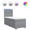 vidaXL Box spring postel s matrac&iacute; světle &scaron;ed&aacute; 90x200 cm textil