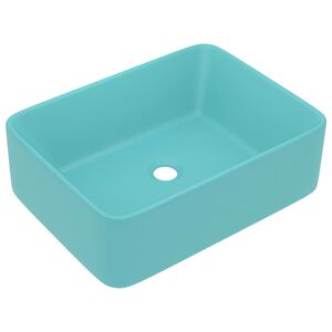 vidaXL Luxusn&iacute; umyvadlo matn&eacute; světle zelen&eacute; 41 x 30 x 12 cm keramick&eacute;