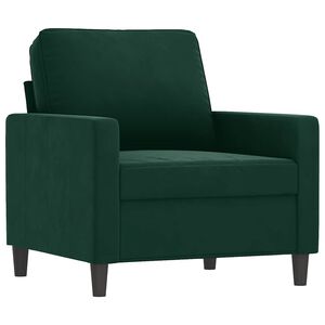 vidaXL Křeslo tmavě zelen&eacute; 60 cm samet