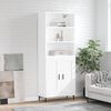 vidaXL Skř&iacute;ň highboard b&iacute;l&aacute; 69,5 x 34 x 180 cm kompozitn&iacute; dřevo