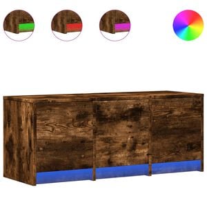 vidaXL TV skř&iacute;ňka s LED kouřov&yacute; dub 97 x 34 x 40 cm kompozitn&iacute; dřevo