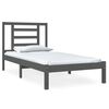 vidaXL R&aacute;m postele &scaron;ed&yacute; masivn&iacute; dřevo 75 x 190 cm Small Single