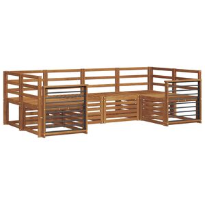 vidaXL Sedac&iacute; soupravy 6 pcs Př&iacute;rodn&iacute; Masivn&iacute; ak&aacute;tov&eacute; dřevo