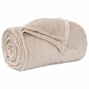 vidaXL Přehoz B&eacute;žov&aacute; 130 x 150 cm 0.5 kg Fleece