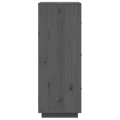 vidaXL Skříň highboard šedá 34x40x108,5 cm masivní borové dřevo