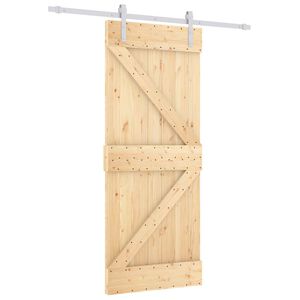 vidaXL Posuvn&eacute; dveře Př&iacute;rodn&iacute; a b&iacute;l&aacute; 80 x 210 cm