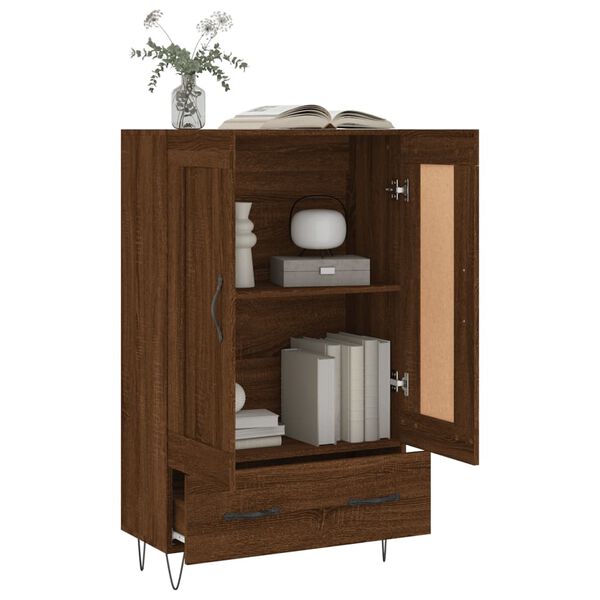 vidaXL Skř&iacute;ň highboard hněd&yacute; dub 69,5 x 31 x 115 cm kompozitn&iacute; dřevo