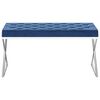 vidaXL Lavice 97 cm modr&aacute; samet a nerezov&aacute; ocel