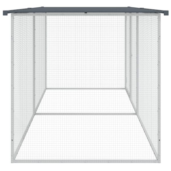 vidaXL Klec pro kuřata se střechou antracitová 203 x 98 x 90 cm pozinkovaná ocel