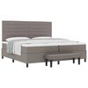 vidaXL Postel s boxspringem s čelo Taupe 200 x 200 cm textil