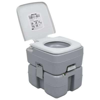 vidaXL Sada přenosné kempingové toalety a stojanu na mytí rukou