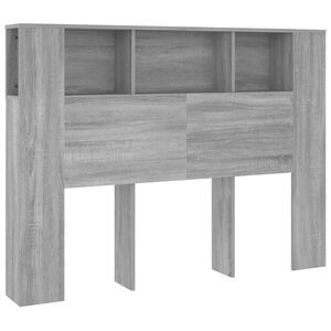 vidaXL Čelo postele s &uacute;ložn&yacute;m prostorem &scaron;ed&eacute; sonoma 140x18,5x104,5 cm