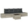 vidaXL Set pohovek 5 ks Světle &scaron;ed&aacute; 55 x 55 x 37 cm polyratan