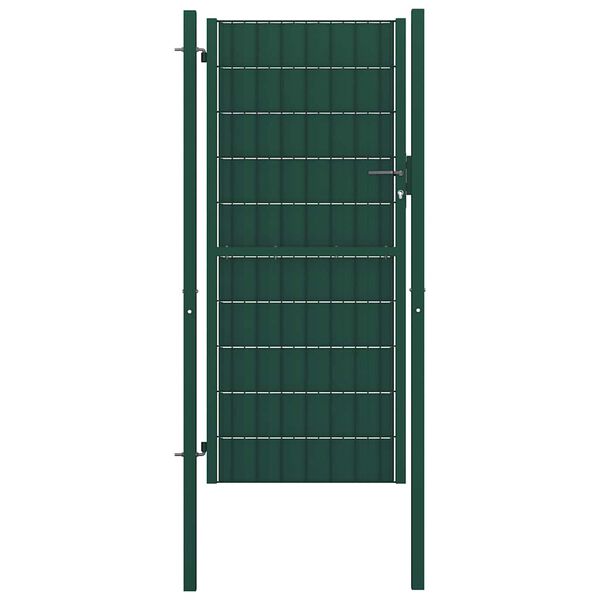 vidaXL Plotov&aacute; branka PVC a ocel 100 x 124 cm zelen&aacute;
