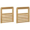vidaXL Modul opěrek 2 pcs B&iacute;l&aacute; 59 x 6 x 61 cm Masivn&iacute; ak&aacute;tov&eacute; dřevo