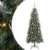 vidaXL Uměl&yacute; v&aacute;nočn&iacute; stromeček Zelen&aacute; 150 cm PVC, plast a ocel