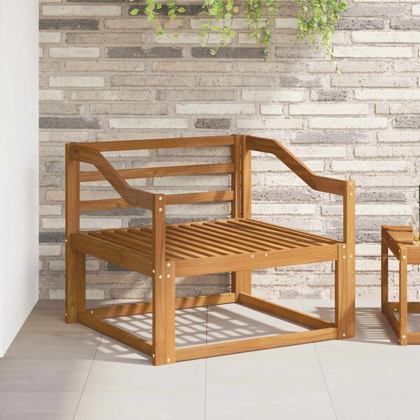 vidaXL Venkovn&iacute; středn&iacute; pohovka Masivn&iacute; ak&aacute;tov&eacute; dřevo Př&iacute;rodn&iacute;