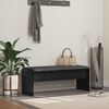 vidaXL Chodbičkov&aacute; lavice s pol&scaron;t&aacute;řem Čern&yacute; dub 103 x 38 x 40 cm