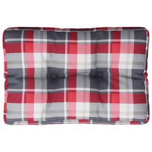 vidaXL Podu&scaron;ka na palety červen&aacute; k&aacute;rovan&aacute; 60 x 40 x 12 cm textil