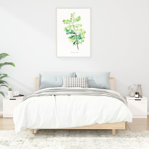 vidaXL Nočn&iacute; stolky 2 ks b&iacute;l&eacute; s vysok&yacute;m leskem 40 x 39 x 40 cm