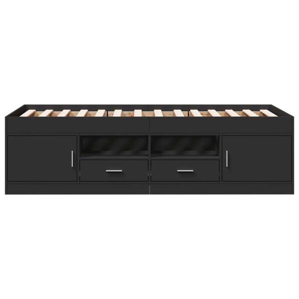 vidaXL Válenda se zásuvkami bez matrace černá 75 x 190 cm