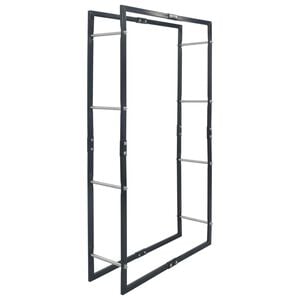vidaXL Stojan na palivov&eacute; dř&iacute;v&iacute; čern&yacute; 80 x 25 x 150 cm ocel