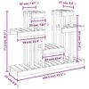 vidaXL Stojan na rostliny bílý 104,5x25x77,5 cm masivní borové dřevo