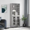vidaXL Skř&iacute;ň highboard &scaron;ed&aacute; sonoma 69,5 x 34 x 180 cm kompozitn&iacute; dřevo